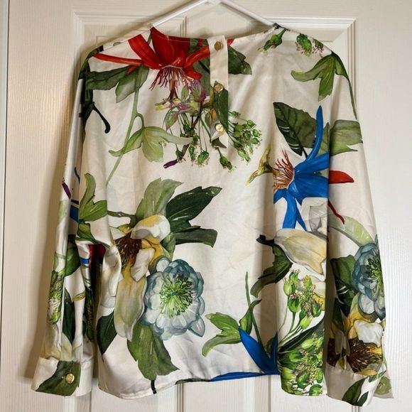 Zara Floral Blouse - Multicolor - Picture 2 of 7